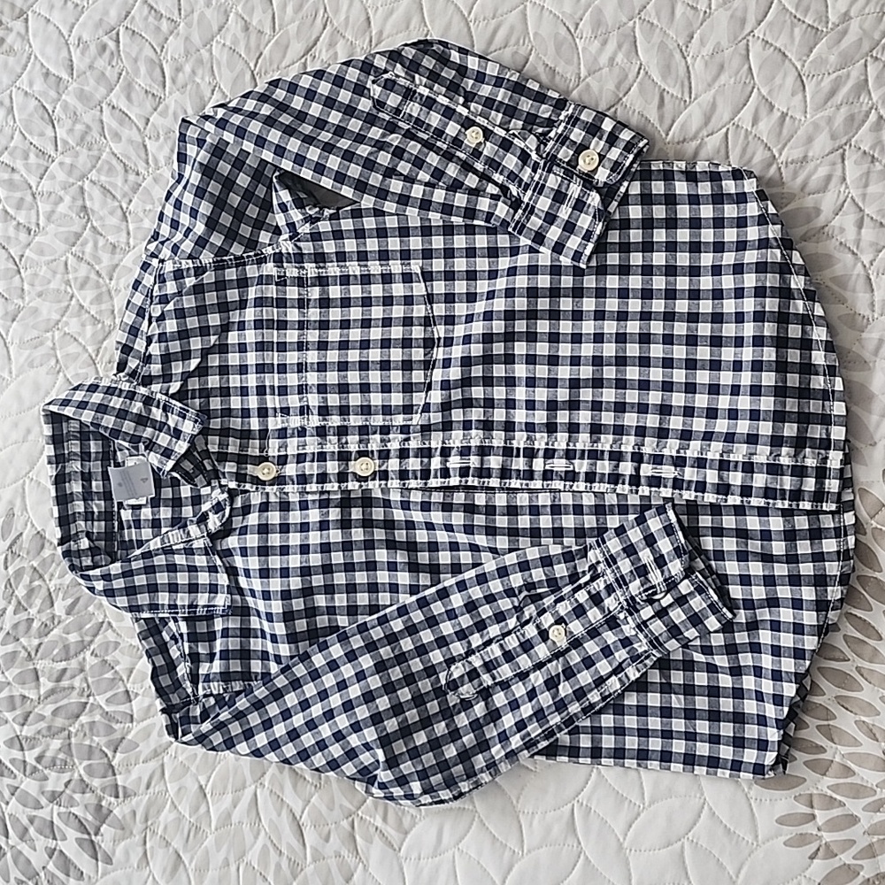 Boys long sleeve, button down shirt
